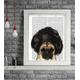 Pug Dog with Bad Wig, dog poster dog wall decor dog illustration dog picture dog gift dog lover dog print dog art pug print, puggle, pug art