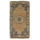 Antique Washed Oushak Accent Rug in muted colors, Hand-Knotted in Turkey, Vintage Door Mat. 1.7x3 Ft, BC656.