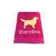 Personalised Golden Retriever Dog Bath Towel, Retriever, gift for dog, gift for her, Dog Towel, Personalised Gift, Pink dog towel