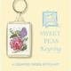 Sweet Peas Keyring Counted Cross Stitch Kit from Textile Heritage, Needlework Kit, cross stitch keyring kit, flower cross stitch kit