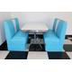 American Diner Furniture 50s Style Retro Booth Table & Blue Nashville Booth Set