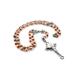 Virgin Mary hematite gemstone and stainless steel rosary bead necklace with engraved Saint Benedict stainless steel crucifix.