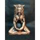 Large male deity statue for pagan altar, bronze/copper coloured. recessed tummy for crystals, Herne. Wiccan