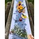 Grey table runner, street design, 100% cotton drill, modern home decor for your stylish table.