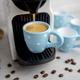 Sky Blue Ceramic Espresso Cup Set of Four | Espresso Cups White Polka Dot, Handmade Stoneware Pottery for Coffee Lovers, Christmas Gift