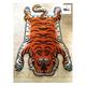 Orange Tibetan Tiger Rug Carpet - 3 different sizes - Pure Wool - Handmade Nepal - 100 Knot - Cutout pelt skin stripe