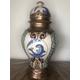 Vintage Moroccan hand painted ceramic Fes Urn vase