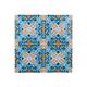 SET of 20 Spanish Talavera tiles, FREE UK . Orange and blue kitchen tiles, decorative handmade tile, rustic Catalan splash back tile