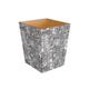 Waste Paper Bin wooden Black Abstract , trash can , home interior