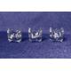 Dachshunds Engraved Small Stackable Glass tea light holder set with silver guild.