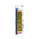 STAEDTLER 122-2 BK10 Noris HB Pencil with Eraser Tip, Double Stacked, Pack of 10