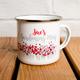 PERSONALISED Gardeners Enamel Mug - Poppy Design - Any Name Added To The Mug, Gift for Gardening Enthusiast