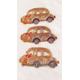 Hand Embroidered Car Applique In Gold Zardozi And Beige, Red, Brown And Grey Embroidery, Car Motif, Embroidered Applique