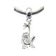 Silver Frog Charm Dangle charms compatible for European Bracelets and Italian Bracelets -Quality tested at Sheffield Assay England