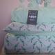 Little Mint Birds pure COTTON Cot Bed / Toddler Duvet Cover Set, Pillowcase & Fitted Sheet with mint piping nursery