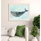 Whale wall art - Whale Bubbles 1 - Whale beach wall art Nautical bathroom Coastal art Beach wall art Big canvas art Beach house decor