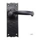 Black Cast Iron Essential Door Handle - Traditional Levers