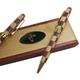 Law Symbol Wooden Pen in wood Case and 2 Pens Double Set Luxury Legal Scales of Justive Gifts for Solicitor Lawyer Police Court Judge CID