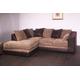 Nelson Jumbo Cord Brown & Coffee Corner sofa