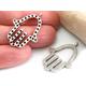 Silver Hamsa Charm, Hand of Fatima Pendant, Silver Hamsa Hand Findings, Turkish Silver Jewelry Supplies, 5 Pc