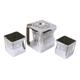 "Cube Teapots Ltd Silver Plate - Cunard / Shipping \"The Cube\" - rare 3 Piece Tea Set"