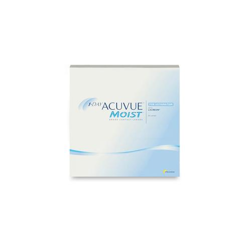 Johnson & Johnson 1-Day Acuvue Moist for Astigmatism (90er Packung) Tageslinsen (-2.25 dpt, Zyl. -1,25, Achse 150 ° & BC 8.5) mit UV-Schutz