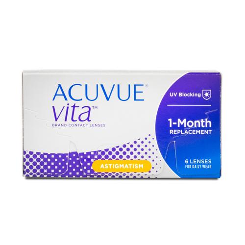 Johnson & Johnson Acuvue Vita for Astigmatism (6er Packung) Monatslinsen (-2.75 dpt, Zyl. -1,25, Achse 160 ° & BC 8.6) mit UV-Schutz