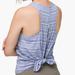 Lululemon Athletica Tops | Lululemon All Tied Up Tank Cut Back Stripe Tempest Blue White | Color: Blue/White | Size: 4