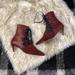 Free People Shoes | Free People Maroon Suede Juliette Kitten Heel Boots 38 | Color: Black/Red | Size: 38eu