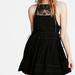 Free People Dresses | Free People Emily Crocheted Illusion Fit + Flare Dress | Color: Black | Size: M