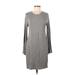 Lou & Grey Casual Dress - Sweater Dress: Gray Marled Dresses - Women's Size Medium