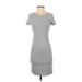 Old Navy Casual Dress - Bodycon: Gray Solid Dresses - Women's Size X-Small