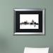 Trademark Fine Art 'Detroit Michigan Skyline B&W' Framed Graphic Art Canvas in Black/White | 0.5 D in | Wayfair MT1010-S1620BMF