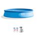 Intex 13ft x 33" Easy Set Inflatable Swimming Pool w/ 530 GPH Filter Pump Plastic in Blue/Gray | 33 H x 156 W x 156 D in | Wayfair 28141EH