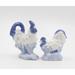 Cosmos Gifts White Rooster Salt & Pepper Shaker Set China in Blue/White | 4.38 H x 3.75 W in | Wayfair 21016