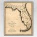 Williston Forge Early Map of Florida Vintage - Unframed Poster Paper | 24 H x 20 W x 0.1 D in | Wayfair F80156A5A41448EC8ACA8E42A18C10F0
