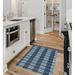 White Rectangle 3' x 5' Kitchen Mat - East Urban Home Striped Blue/Area Rug | Wayfair 3072D969C9724CB488D50F1C05C246E3