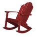 Wildridge Rocking Adirondack Chair Plastic/Resin/Wood in Red | 39 H x 30 W x 39 D in | Wayfair LCC-215-cardinal red