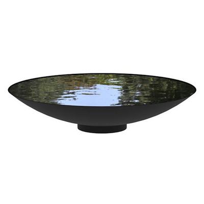 Adezz - Wasserschale rund beschichteter Stahl dunkelgrau Wasserspiel verschiedene Größen 80x21 cm Image