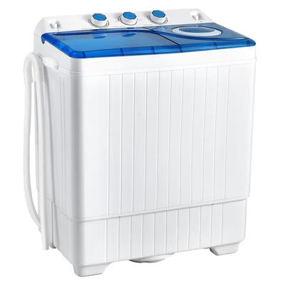 Costway 26lbs Portable Semi-automatic Twin Tub Washing Machine W/ - See Details