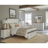 Marlowe White and Dark Rum 6-piece Bedroom Set with 2 Nightstands