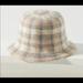 Anthropologie Accessories | Anthropologie (Nwot) Felt Bucket Hat | Color: Cream/Gray | Size: Os