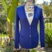 Tory Burch Sweaters | Blue Tory Burch Simone Cardigan | Color: Blue | Size: Xs