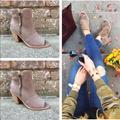 Anthropologie Shoes | Nib Tan Nubuck Leather Peep Toe Ankle Booties | Color: Tan | Size: 5.5