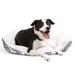 Essentials Snooze Fest Rectangle Nester Dog Bed, 32" L X 24" W, Black and White Palm, Medium, Multi-Color