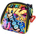 BubbleBum Hybrid Inflatable Travel Booster Car Seat | Limited Edition | Benefits of a Rigid Booster & Convenience of Portability | Narrow Backless Booster Seat for Kids | Fit 3 Across | Graffiti Style