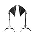 Pixapro EzyLite 2x 105w Photography Strobe Lights Video Modifier Softbox Studio Light Flash Photoshoot Fashion Photo Lamp Bulb Accessories Camera Lights Studio Kit (Twin)