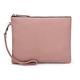Soft Lambskin Leather Wristlet Clutch Bag For Women Designer Large Wallets With Strap (Pink-Goat Leather)