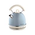 Ariete 2877/05 Retro Style Cordless Dome Kettle, Removable and Washable Filter, 1.7 Litre Capacity, 360 ° Rotating Base, Visible Water Level, Vintage Design, Blue