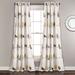 Rowley Birds Light Filtering Window Curtain Panels Yellow/Gray 52X108+2 Set - Lush Decor 21T010840